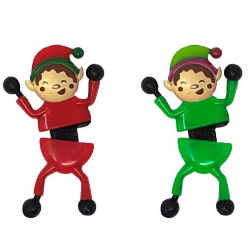 2 x Elf Window Tumblers Crawlers Christmas Eve Stocking Filler Gift